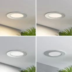 Prios LED uppoasennusvalaisin Cadance, hopea, 12 cm, 3 kpl, CCT-sarja