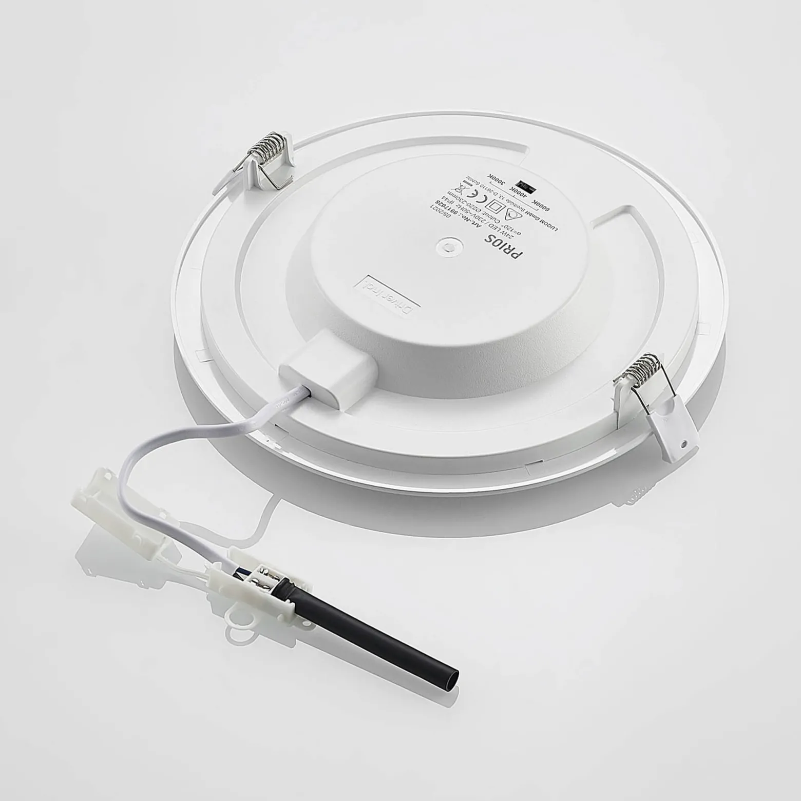 Prios LED uppoasennusvalaisin Cadance, valkoinen, 24 cm, CCT, IP44