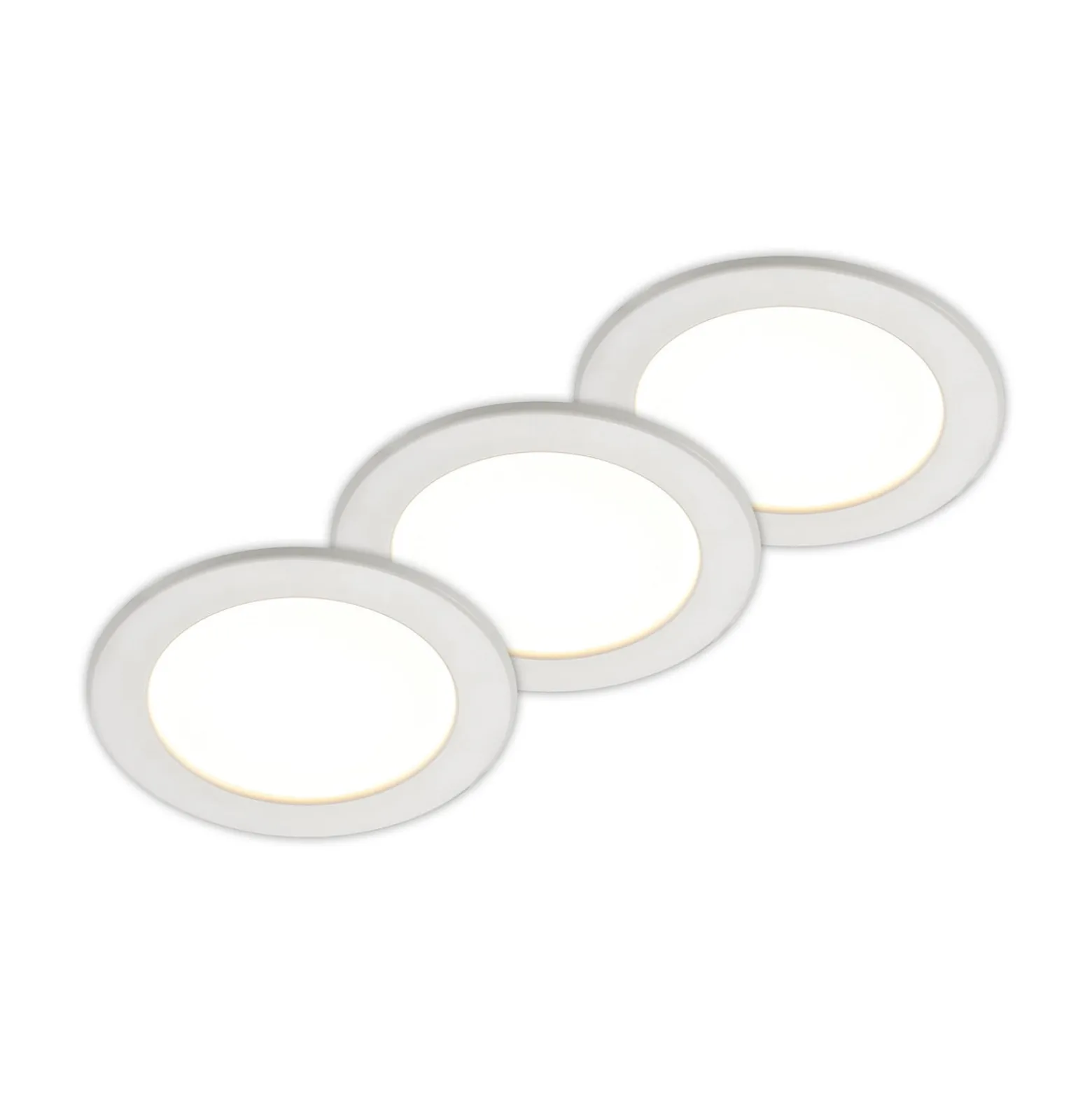 Prios LED uppoasennusvalaisin Cadance, valkoinen, 17 cm, 3 kpl, CCT-mittaussarja