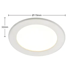 Prios LED uppoasennusvalaisin Cadance, valkoinen, 17 cm, 3 kpl, CCT-mittaussarja
