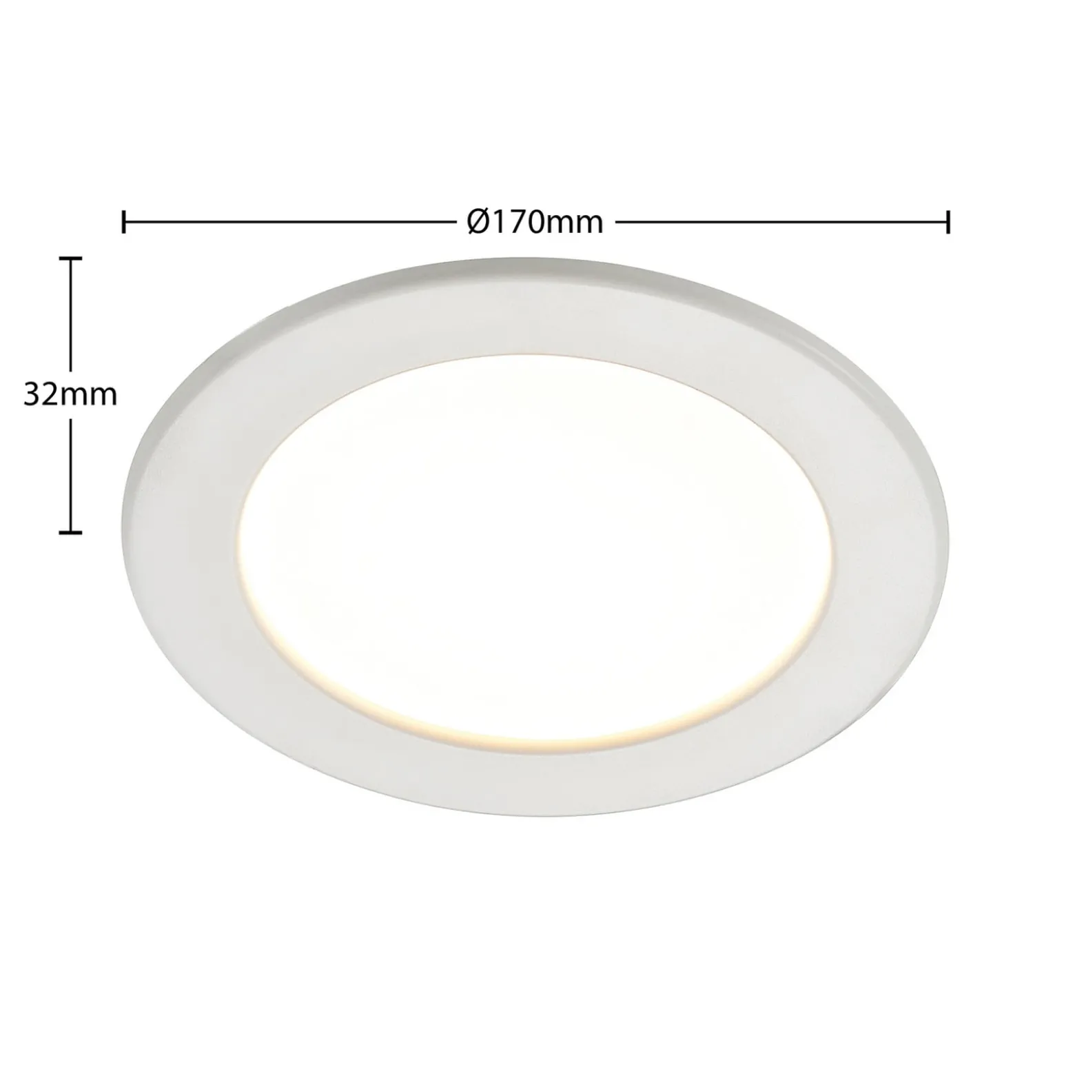 Prios LED uppoasennusvalaisin Cadance, valkoinen, 17 cm, 3 kpl, CCT-mittaussarja
