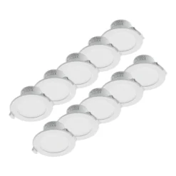 Prios LED uppoasennusvalaisin Rida, 10 kpl, valkoinen, 12 cm, CCT, IP44