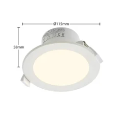 Prios LED uppoasennusvalaisin Rida, 10 kpl, valkoinen, 12 cm, CCT, IP44