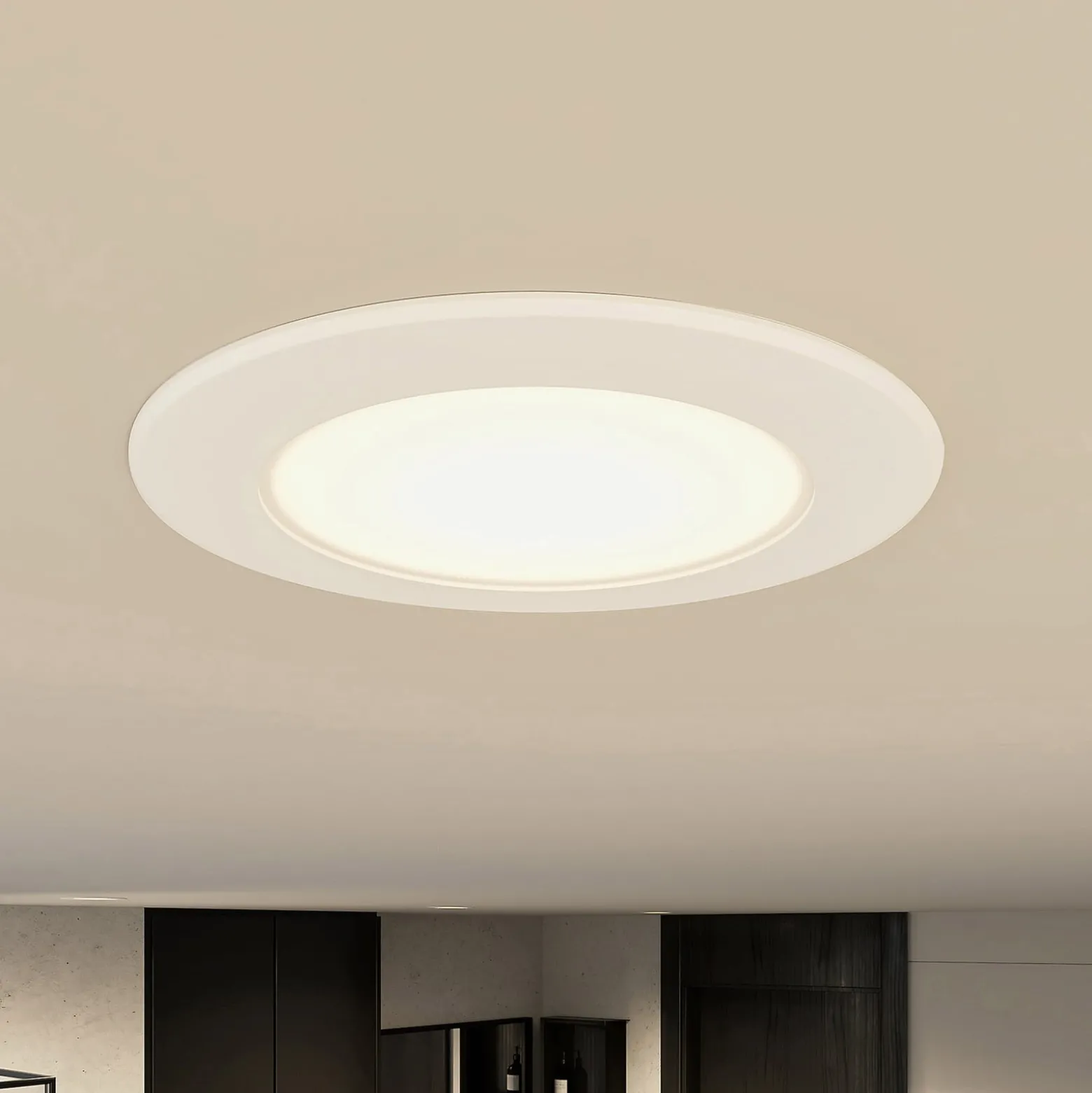 Prios LED uppoasennusvalaisin Rida, 10 kpl, valkoinen, 12 cm, CCT, IP44