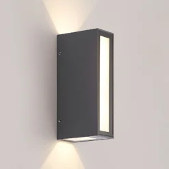 Prios Loriava LED-ulkoseinävalaisin, tummanharmaa