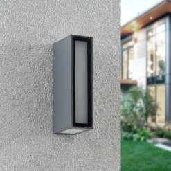 Prios Loriava LED-ulkoseinävalaisin, tummanharmaa