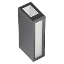 Prios Loriava LED-ulkoseinävalaisin, tummanharmaa