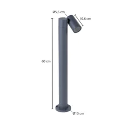 Prios polkuvalaisin Tulimar, 1-valo, 60cm, metalli, IP65
