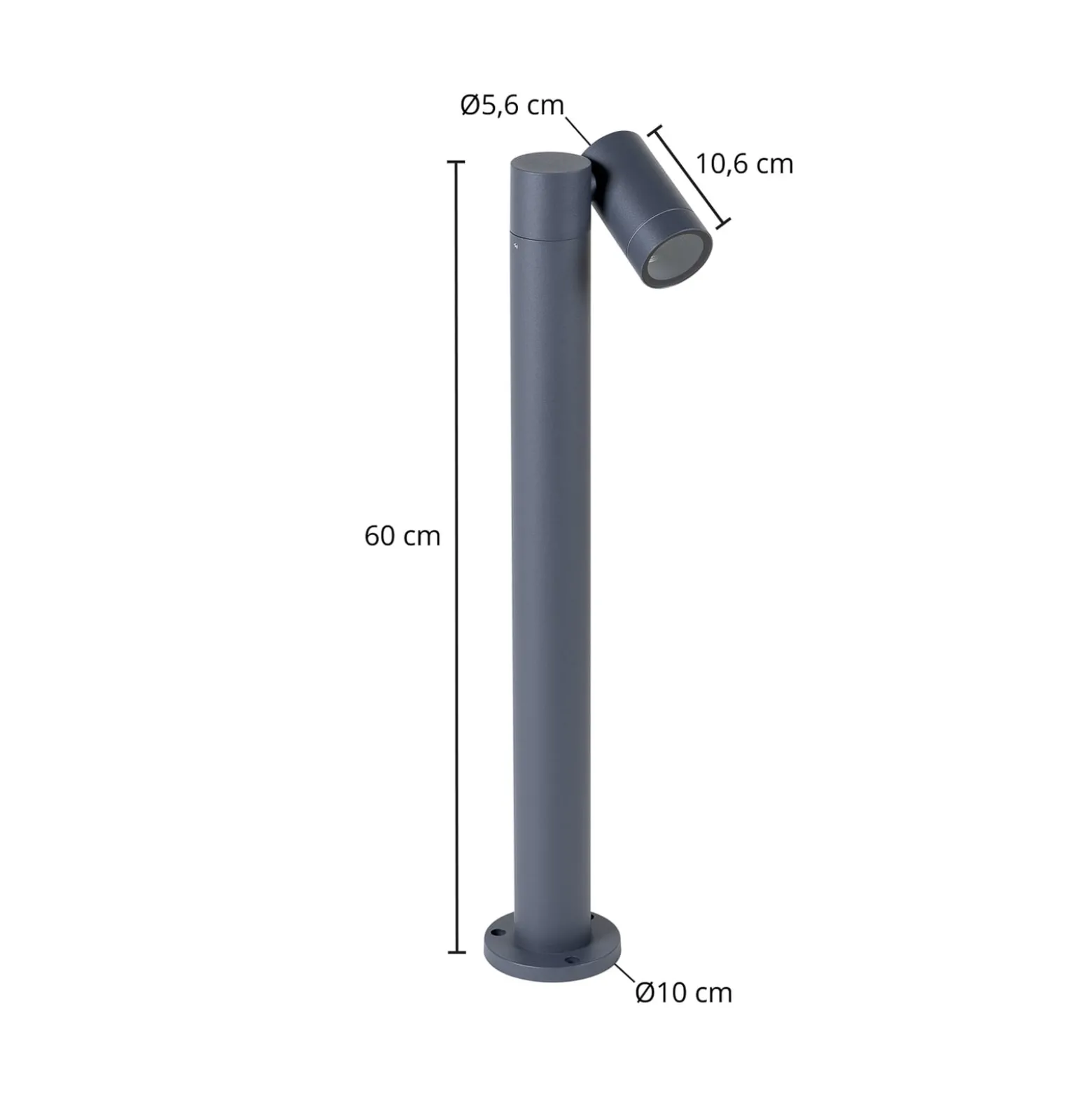 Prios polkuvalaisin Tulimar, 1-valo, 60cm, metalli, IP65