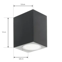 Prios ulkoseinävalaisin Tetje, musta, kulmikas, 10 cm