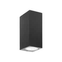 Prios ulkoseinävalaisin Tetje, musta, kulmikas, 16 cm, 4 kpl, sarja