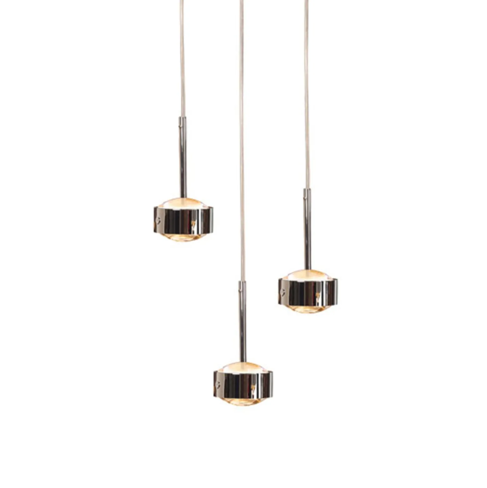 Puk Drop Trio riipusvalaisin, kromi, 3-valo, G9