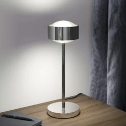 Puk! 120 Eye Table LED, mattalinssi, kromi