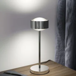 Puk! 120 Eye Table LED, mattalinssi, kromi