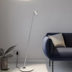 Puk Mini Floor Mini Single LED matto/selkeä, valkoinen