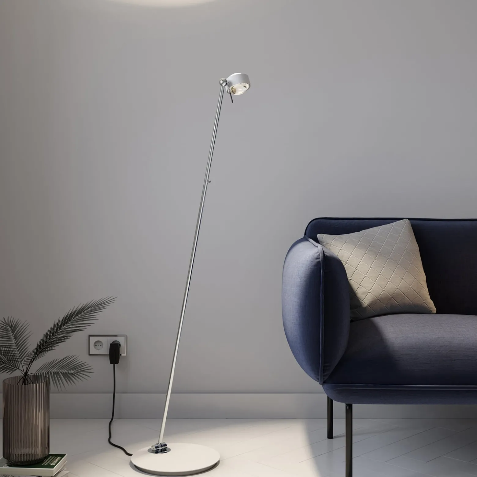 Puk Mini Floor Mini Single LED matto/selkeä, valkoinen
