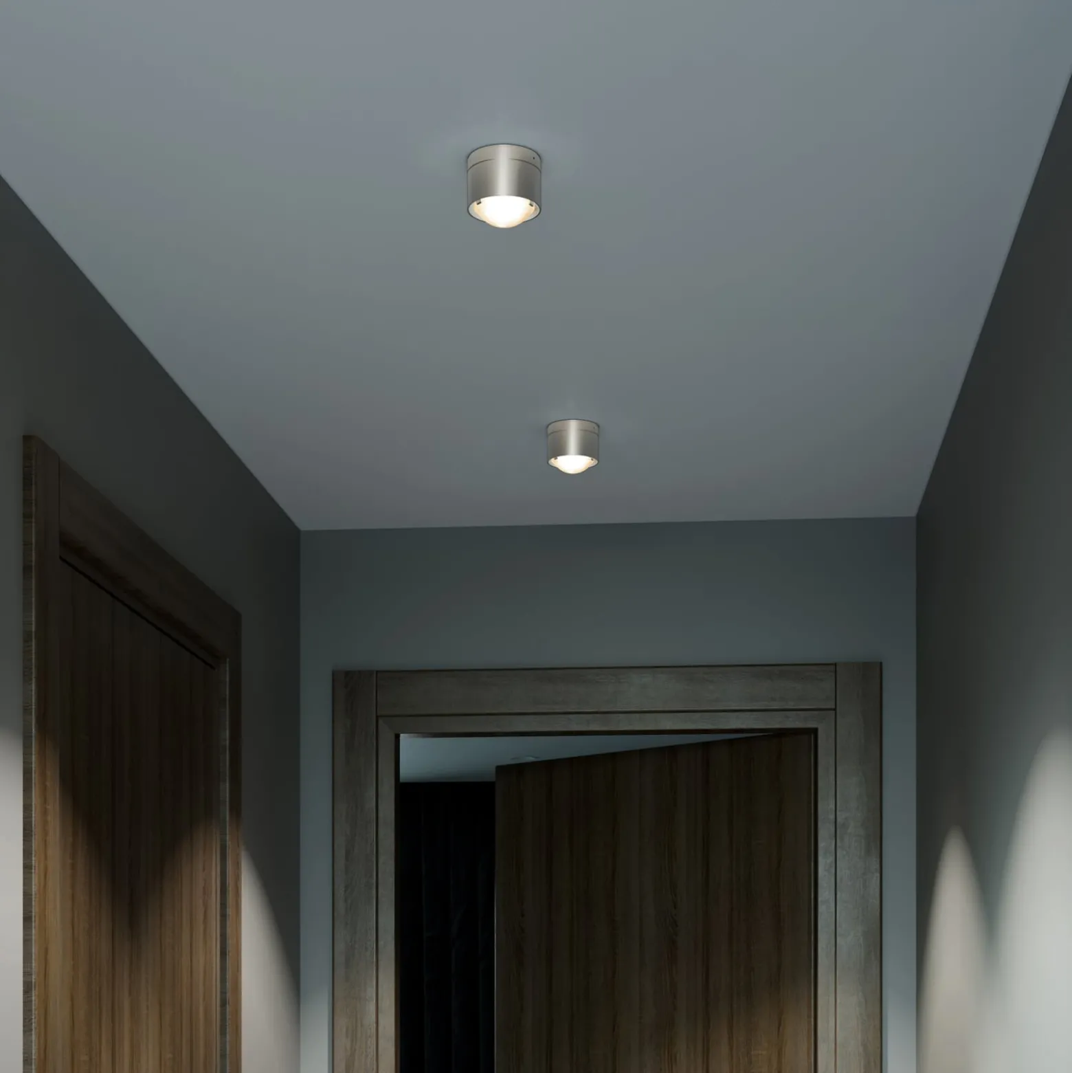 Puk! 80 One-LED-kattospotti mattalinssi/-nikkeli