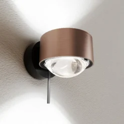 Puk! 80 Wall-LED-spotti, kirkas, kupari/musta