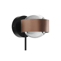 Puk! 80 Wall-LED-spotti, kirkas, kupari/musta