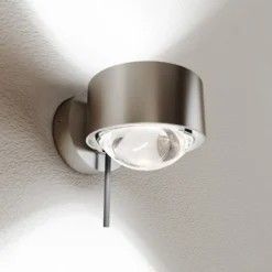 Puk! 80 Wall-LED-spotti, kirkas, mattakromi