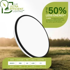 Pulap A LED-kattovalaisin, musta, Ø 33 cm, muovia