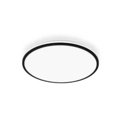 Pulap A LED-kattovalaisin, musta, Ø 33 cm, muovia