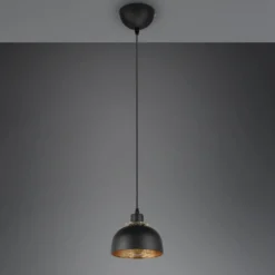 Punch-riippuvalaisin musta/kultainen yksittäinen valaisin Ø 18 cm