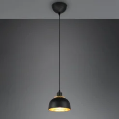 Punch-riippuvalaisin musta/kultainen yksittäinen valaisin Ø 18 cm