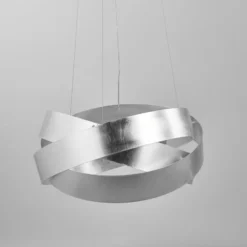Pura-riippuvalaisin hopealehdillä, 60cm, 8x G9