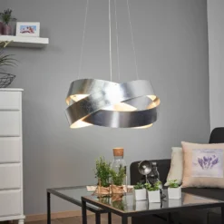 Pura-riippuvalaisin hopealehdillä, 60cm, 8x G9