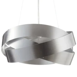 Pura-riippuvalaisin hopeanvärisellä lehdellä, 60cm, 3x E27