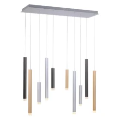 PURE Gemin -LED-riippuvalaisin, värikäs, 10-lamppuinen
