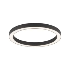 PURE LED-kattovalaisin Lines, Ø 50 cm, antrasiitti, CCT, kaukosäädin