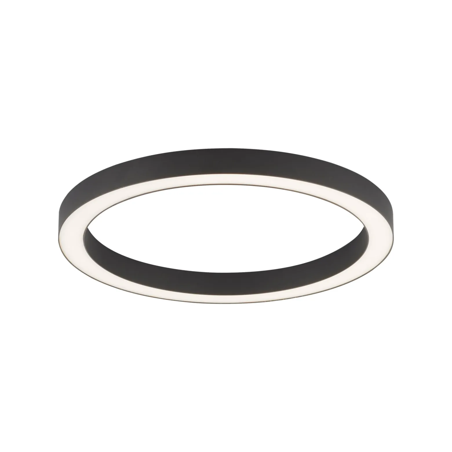 PURE LED-kattovalaisin Lines, Ø 50 cm, antrasiitti, CCT, kaukosäädin