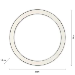 PURE LED-kattovalaisin Lines, Ø 50 cm, antrasiitti, CCT, kaukosäädin