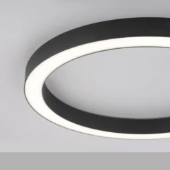 PURE LED-kattovalaisin Lines, Ø 50 cm, antrasiitti, CCT, kaukosäädin