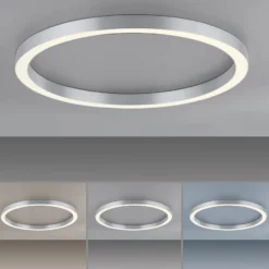 PURE LED-kattovalaisin Lines, Ø 70 cm, hopeanvärinen, CCT