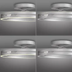 PURE LED-kattovalaisin Loop, alumiini, metalli, Ø 60 cm CCT
