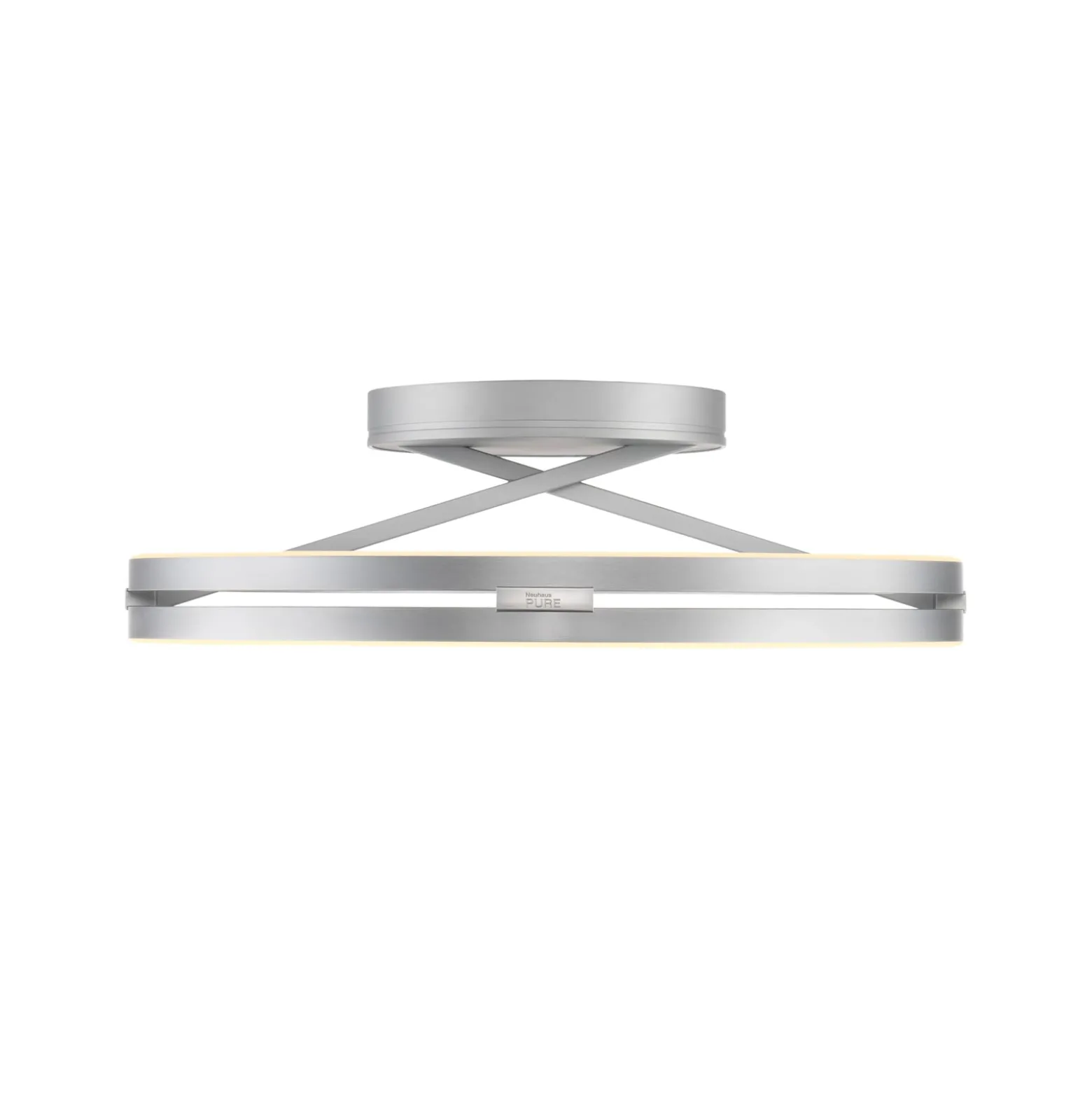 PURE LED-kattovalaisin Loop, alumiini, metalli, Ø 60 cm CCT