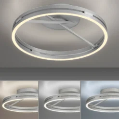 PURE LED-kattovalaisin Loop, alumiini, metalli, Ø 60 cm CCT