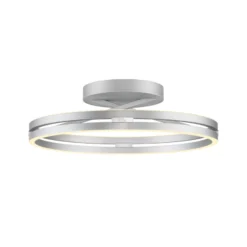 PURE LED-kattovalaisin Loop, alumiini, metalli, Ø 60 cm CCT