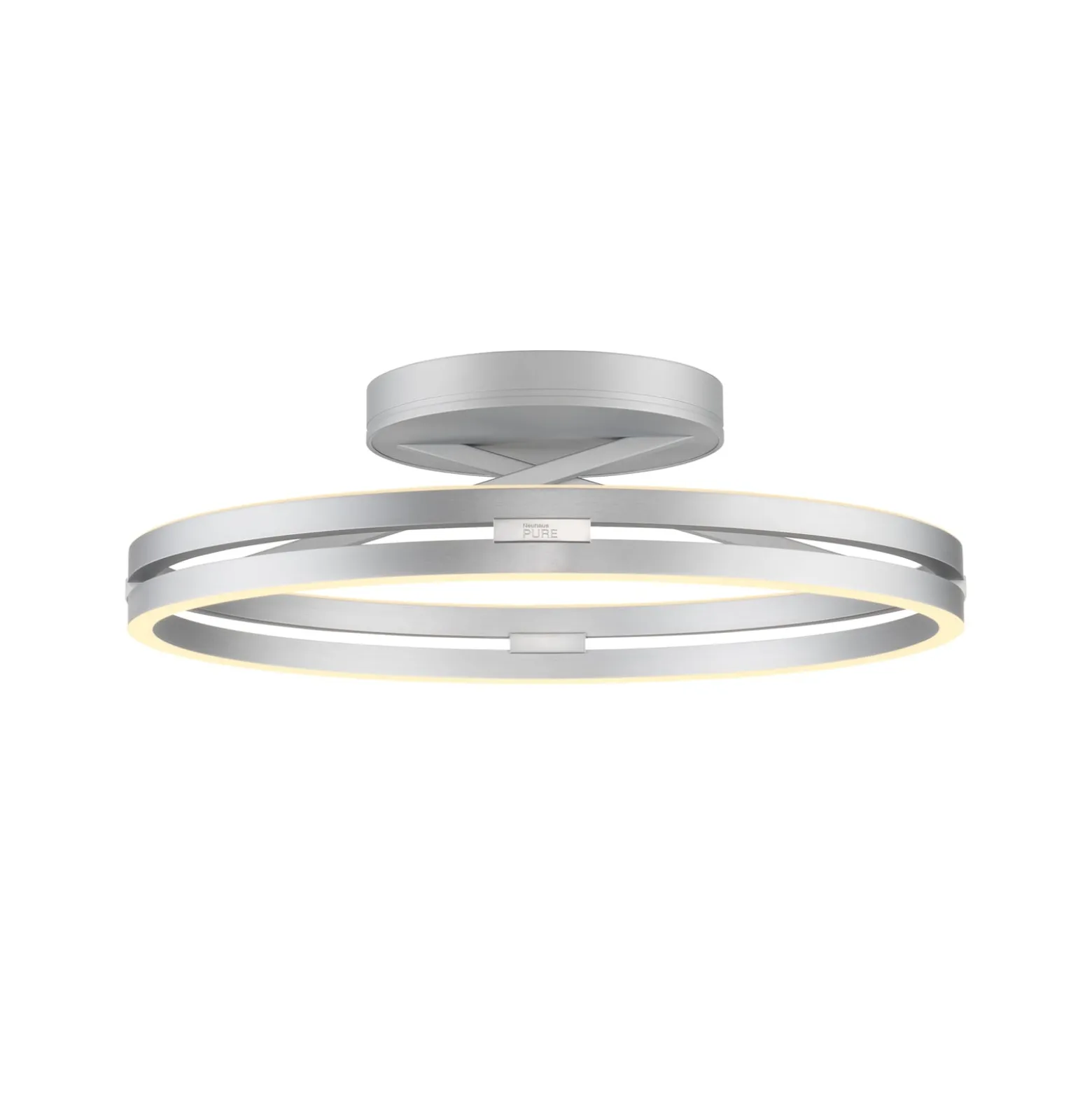 PURE LED-kattovalaisin Loop, alumiini, metalli, Ø 60 cm CCT
