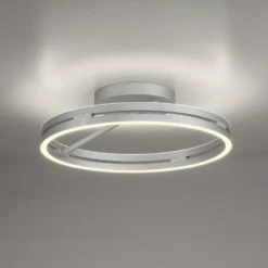 PURE LED-kattovalaisin Loop, alumiini, metalli, Ø 60 cm CCT