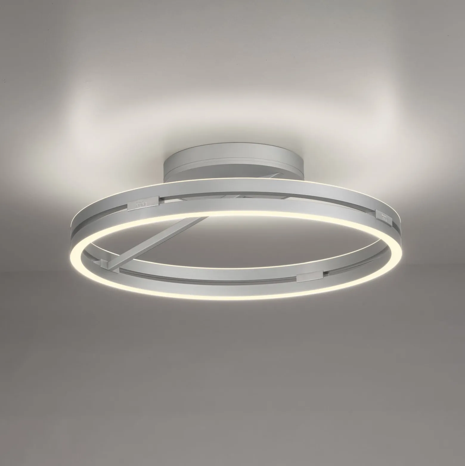 PURE LED-kattovalaisin Loop, alumiini, metalli, Ø 60 cm CCT