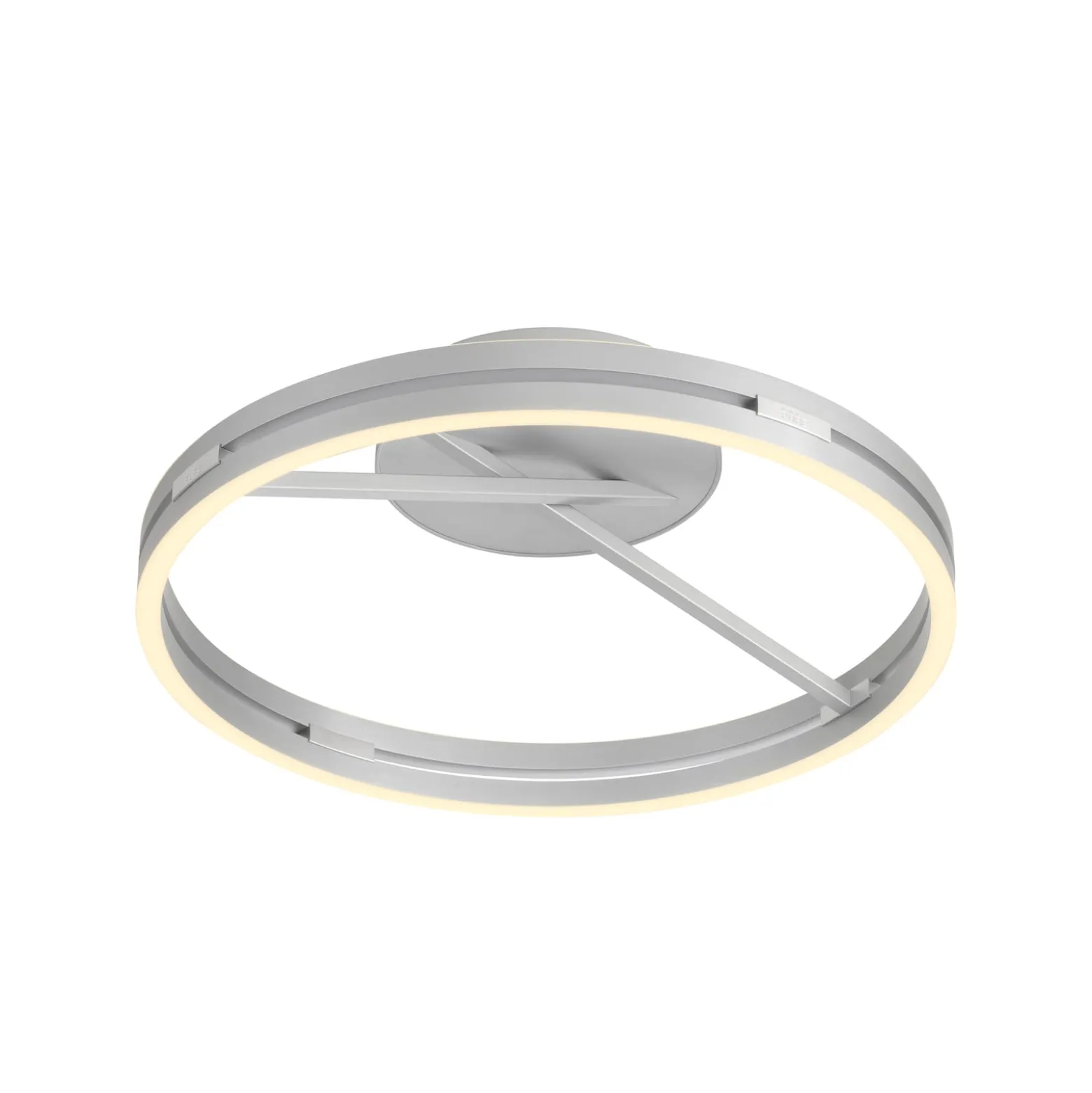 PURE LED-kattovalaisin Loop, alumiini, metalli, Ø 60 cm CCT