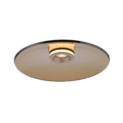 PURE LED-kattovalaisin Moon, pronssi, Ø 50 cm, lasi/alumiini