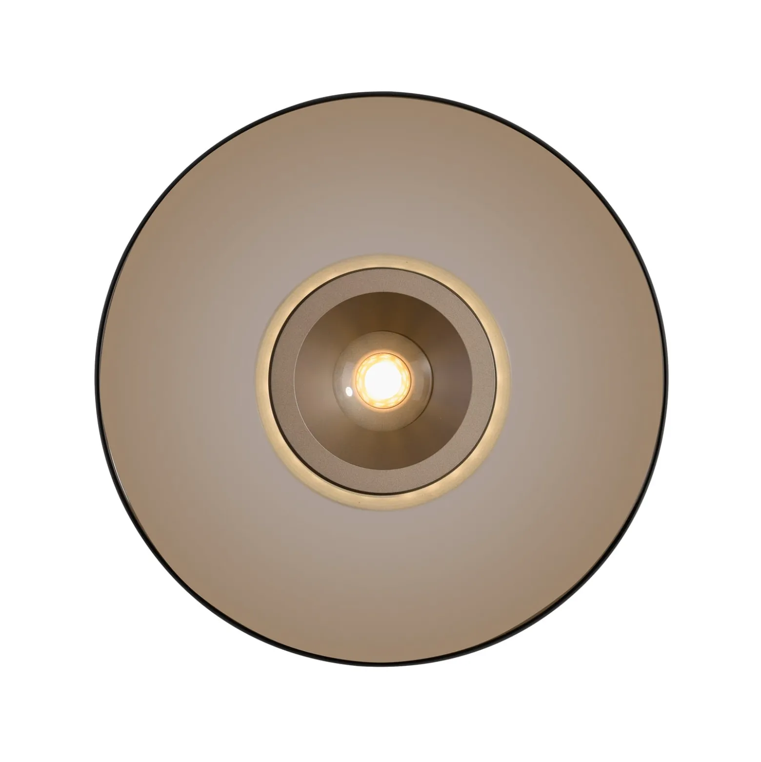 PURE LED-kattovalaisin Moon, pronssi, Ø 32 cm, lasi/alumiini