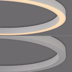 PURE Lines -LED-kattovalaisin, halkaisija 70 cm, valkoinen, CCT-kaukosäädin