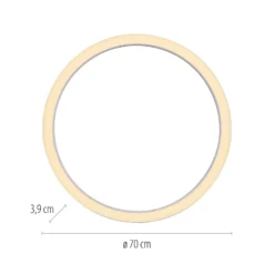 PURE Lines -LED-kattovalaisin, halkaisija 70 cm, valkoinen, CCT-kaukosäädin