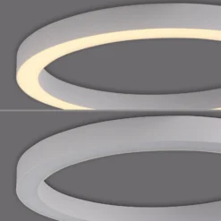 PURE Lines -LED-kattovalaisin, halkaisija 50 cm, valkoinen CCT, kaukosäädin